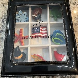 Nora Fleming keepsake 9 piece hand painted mini